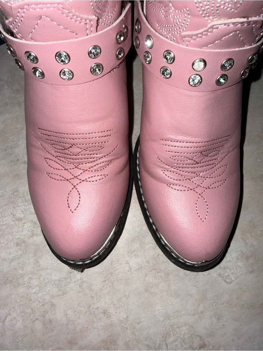 Durango Pink Studded Western Cowgirl Boots